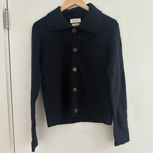 TOAST Black Button-Up Cardigan